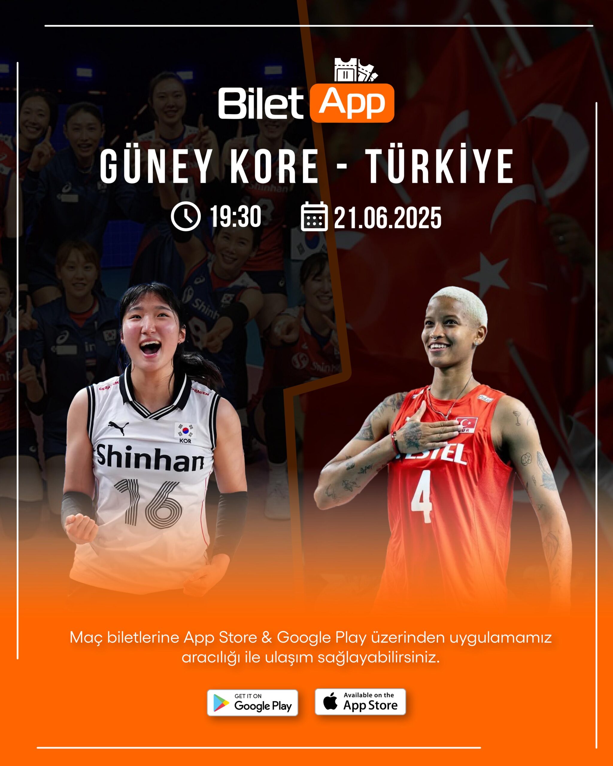 Türkiye – Güney Kore Voleybol Maç Bileti